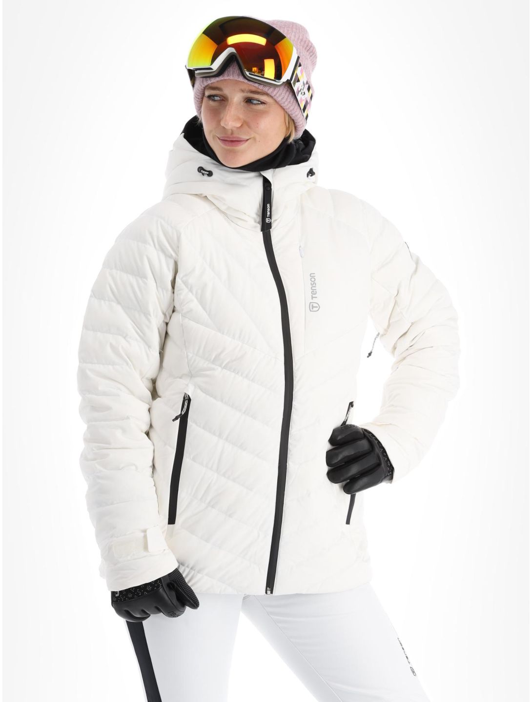 Tenson, Prime veste de ski femmes Bright White blanc 