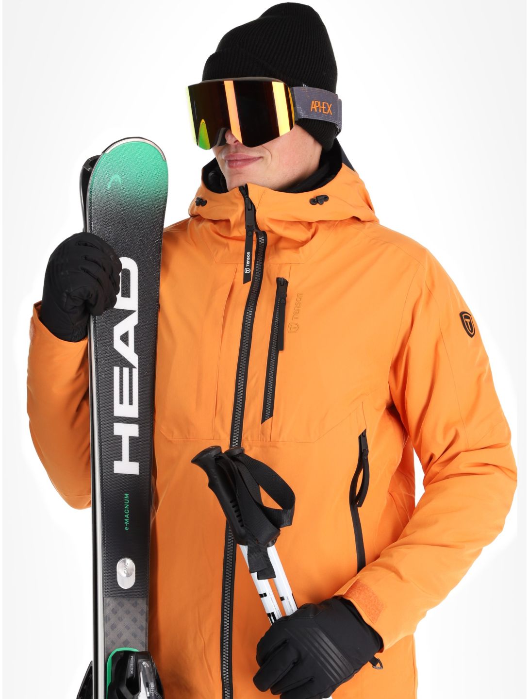 Tenson, Prime Pro veste de ski hommes Dark Orange orange 