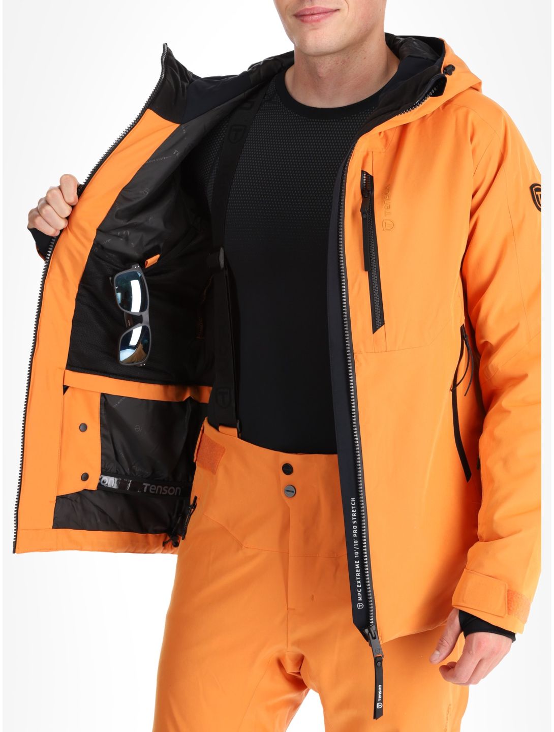 Tenson, Prime Pro veste de ski hommes Dark Orange orange 