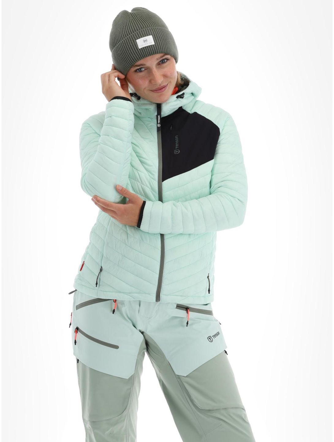 Tenson, Touring Puffer doudoune femmes Light Green vert 