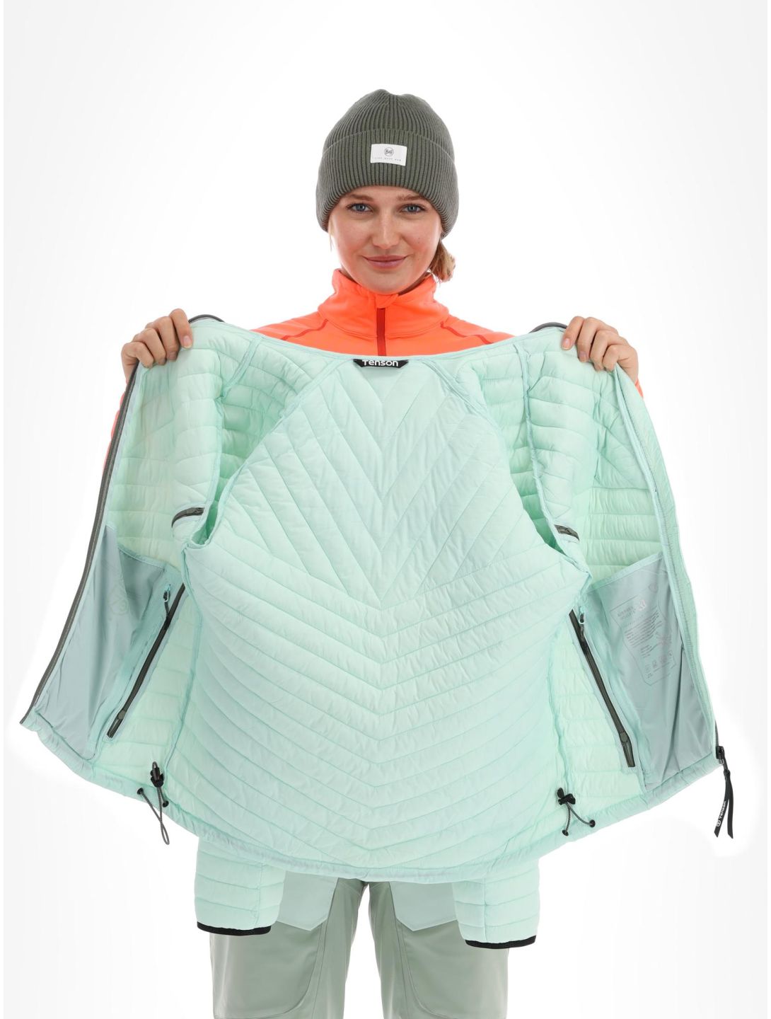 Tenson, Touring Puffer doudoune femmes Light Green vert 