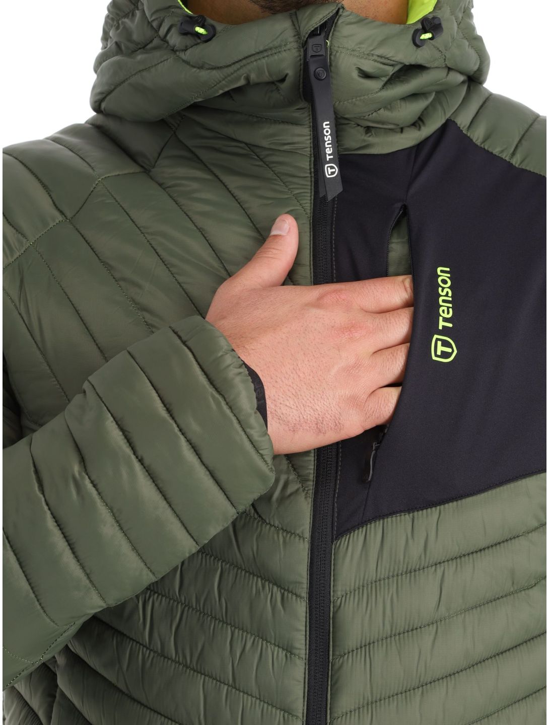 Tenson, Touring Puffer doudoune hommes Dark Olive vert 