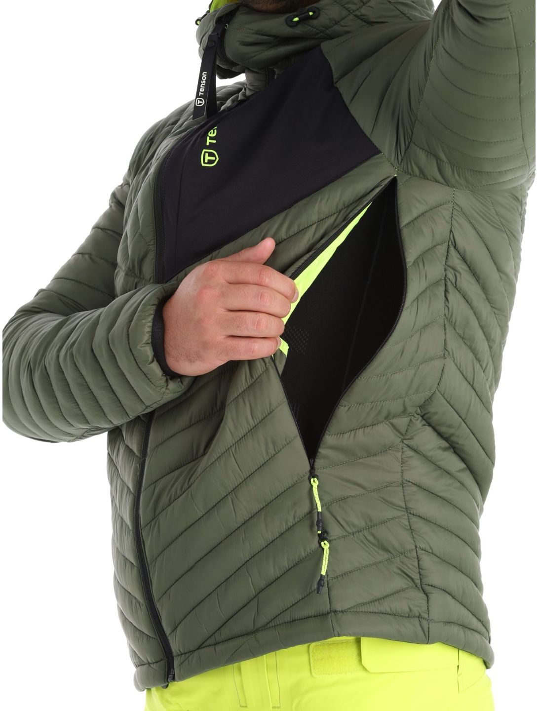 Tenson, Touring Puffer doudoune hommes Dark Olive vert 