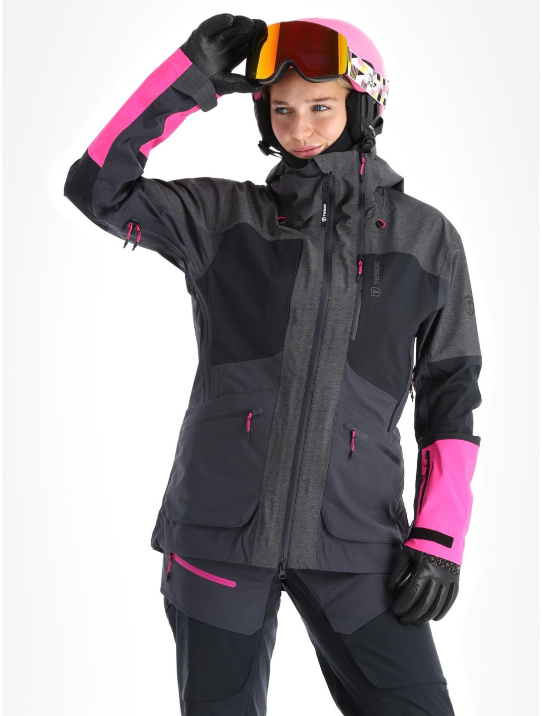 Tenson, Touring Shell veste de ski femmes Anthracite gris 