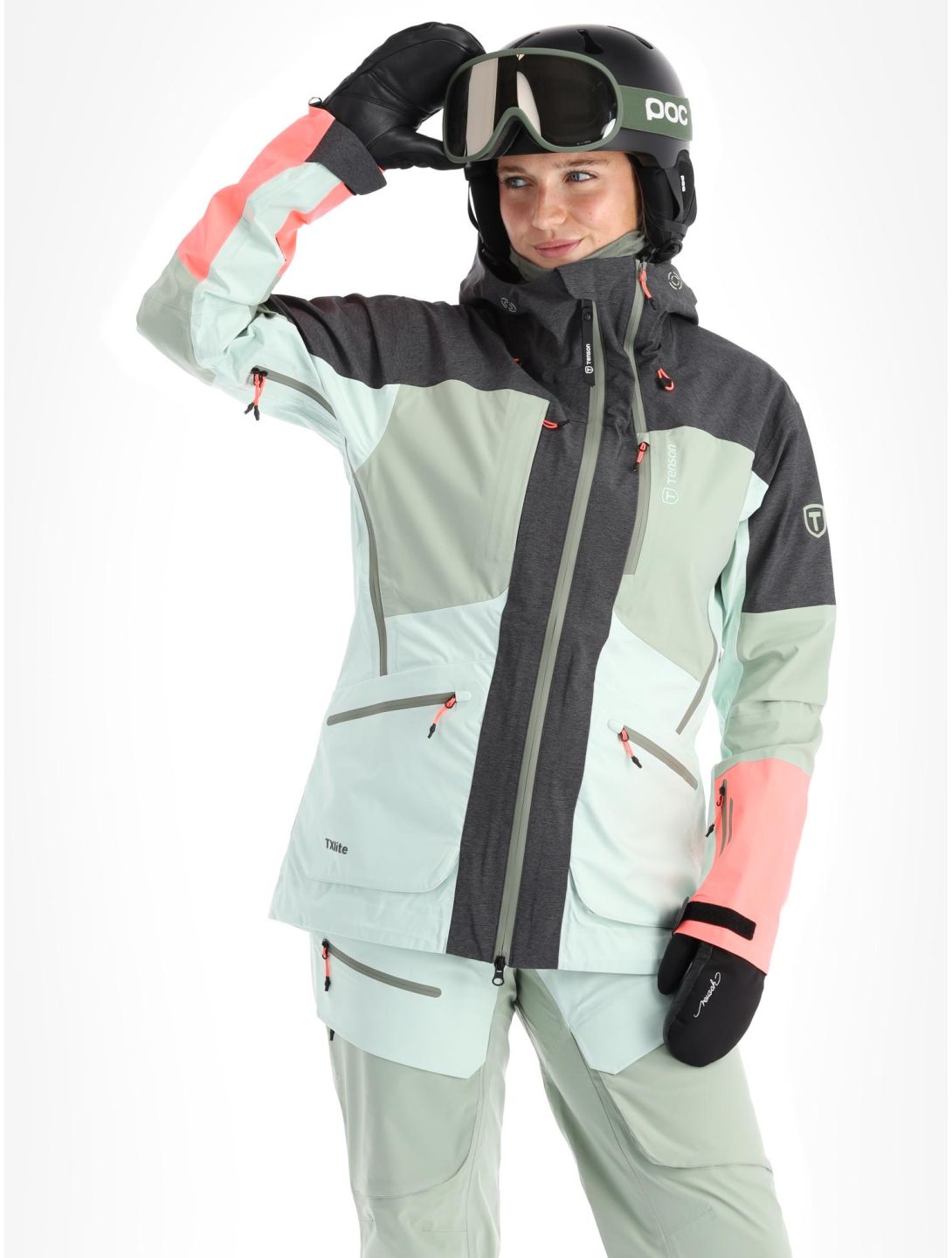 Tenson, Touring Shell veste de ski femmes Light Green vert 