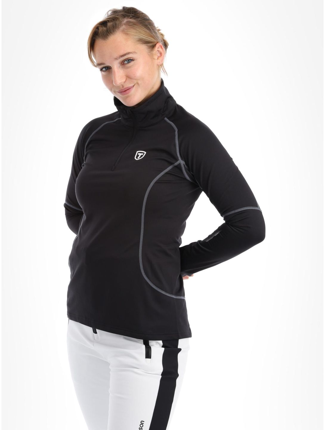 Tenson, TXlite Half Zip pull de ski femmes Black noir 