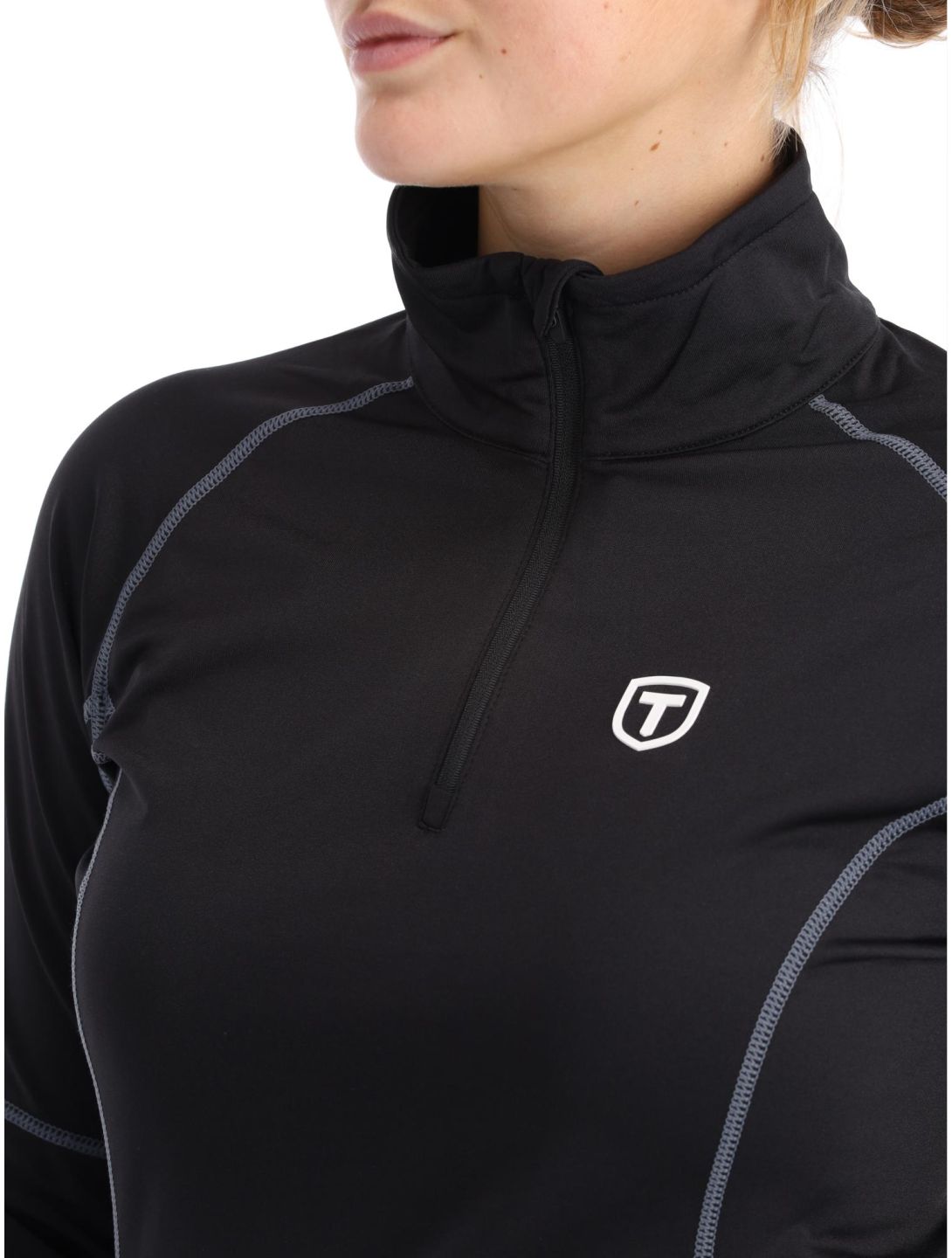 Tenson, TXlite Half Zip pull de ski femmes Black noir 