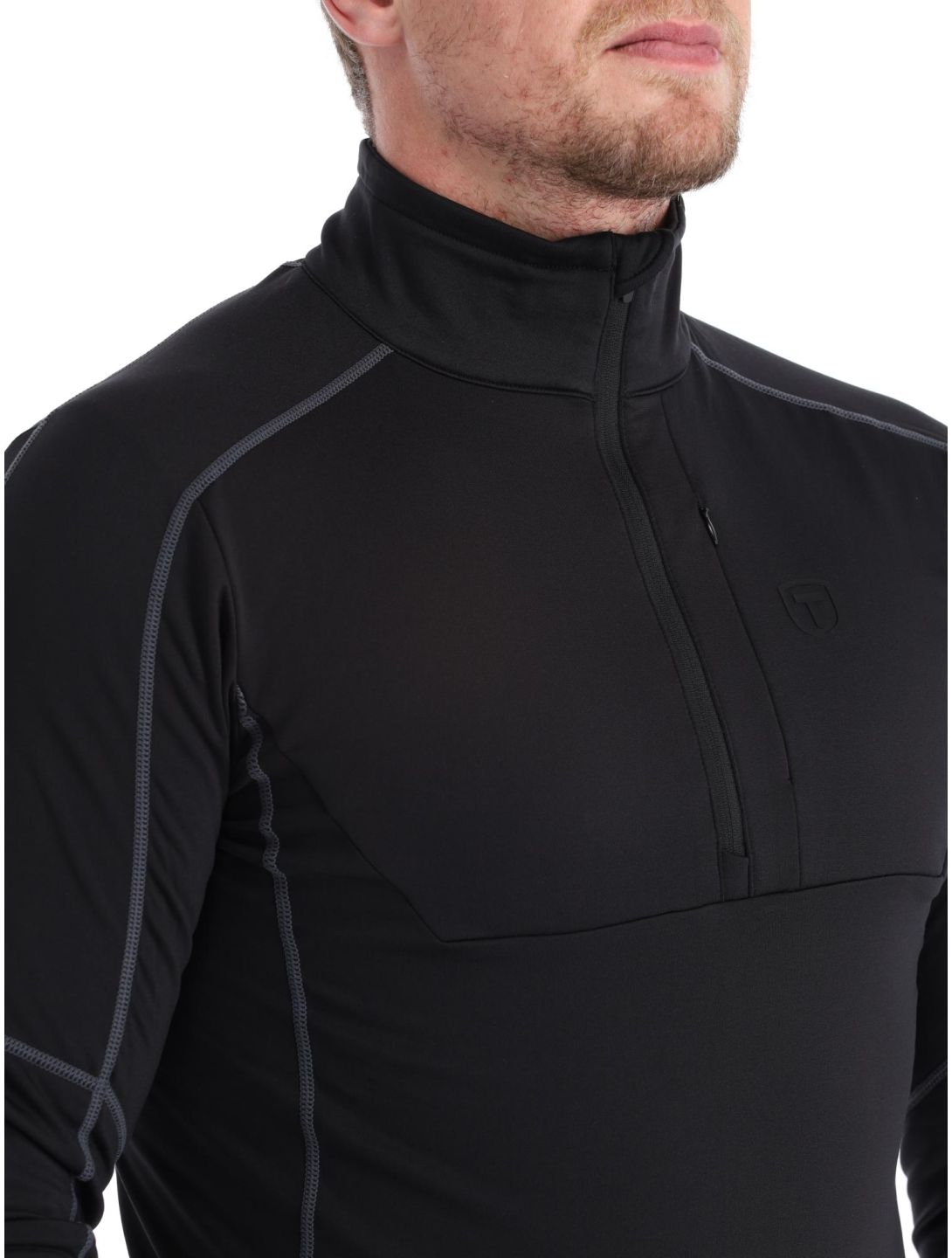 Tenson, TXlite Half Zip pull de ski hommes Black noir 