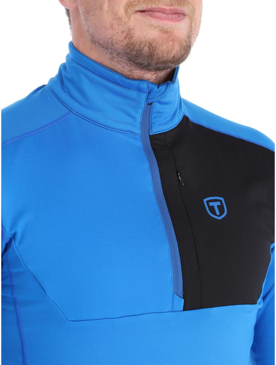 Tenson, TXlite Half Zip pull de ski hommes Electric Blue Lemonade bleu 