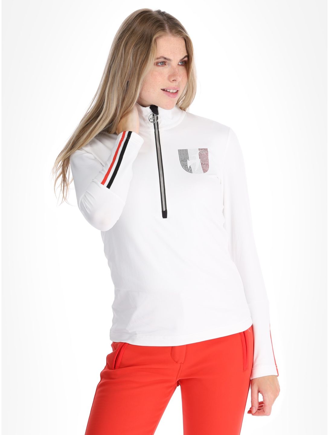 Toni Sailer, Aiumy pull de ski femmes Bright White blanc 