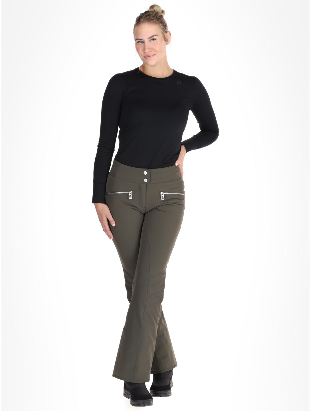 Toni Sailer, Alla pantalon de ski femmes Night Olive vert 