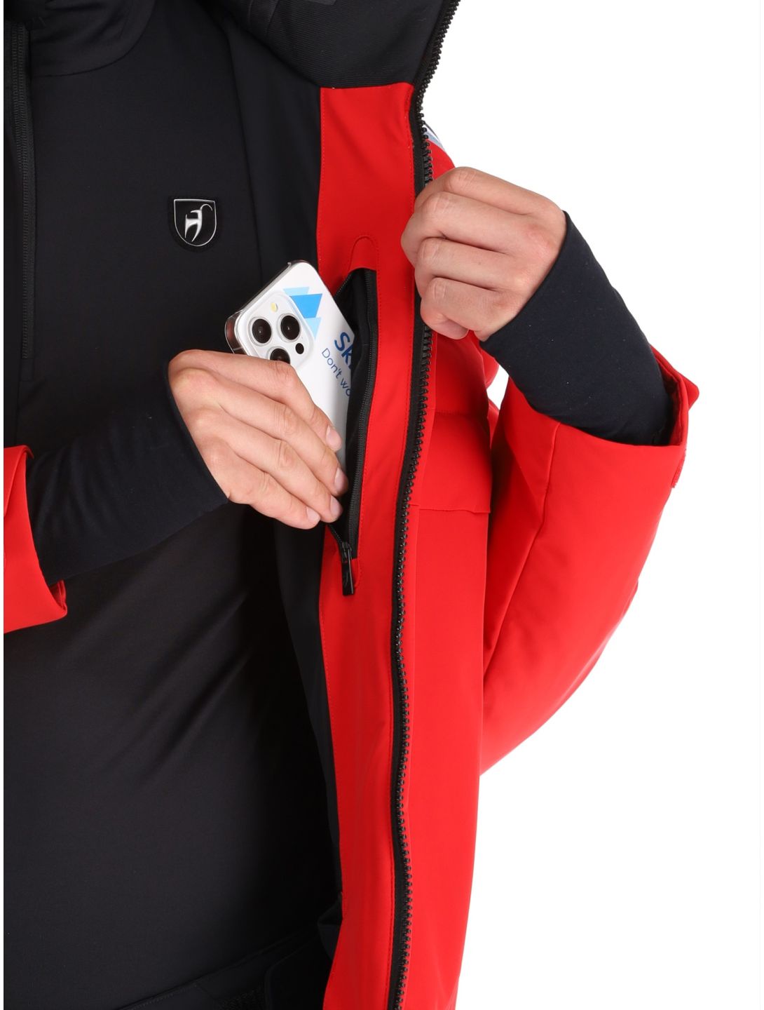 Toni Sailer, Lorenz veste de ski hommes Signal Red rouge 