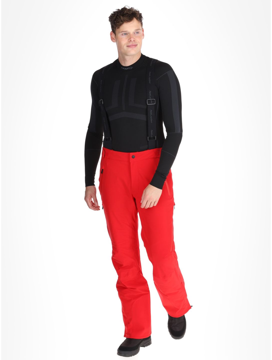 Toni Sailer, Nicky pantalon de ski hommes Signal Red rouge 