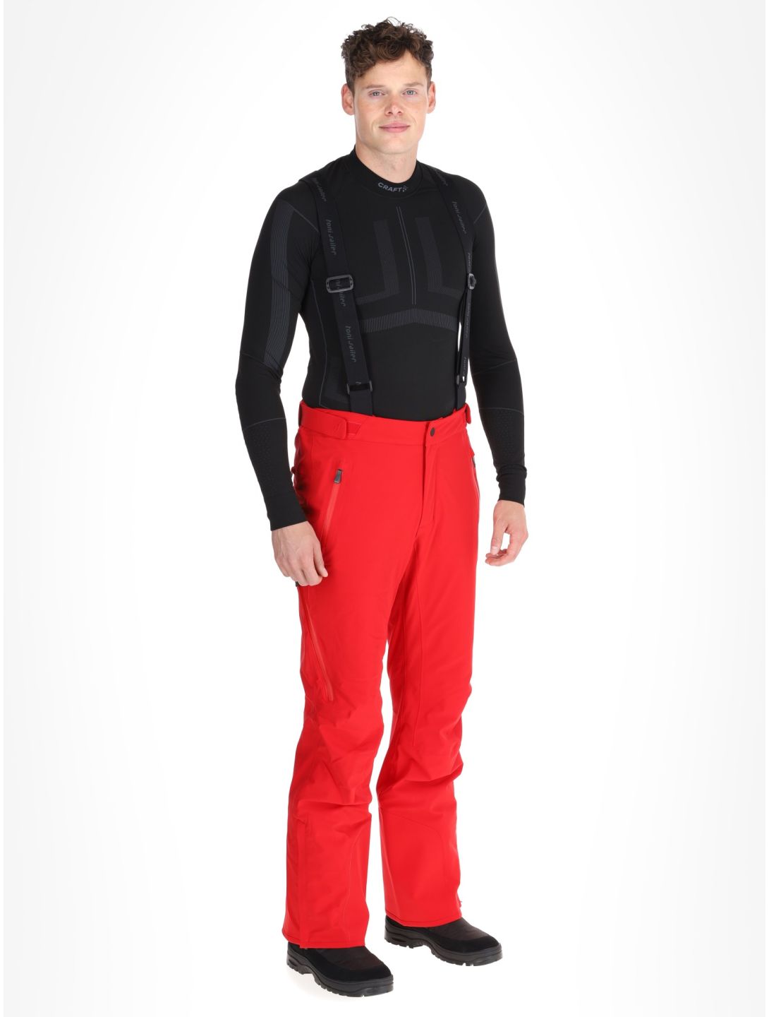 Toni Sailer, Nicky pantalon de ski hommes Signal Red rouge 