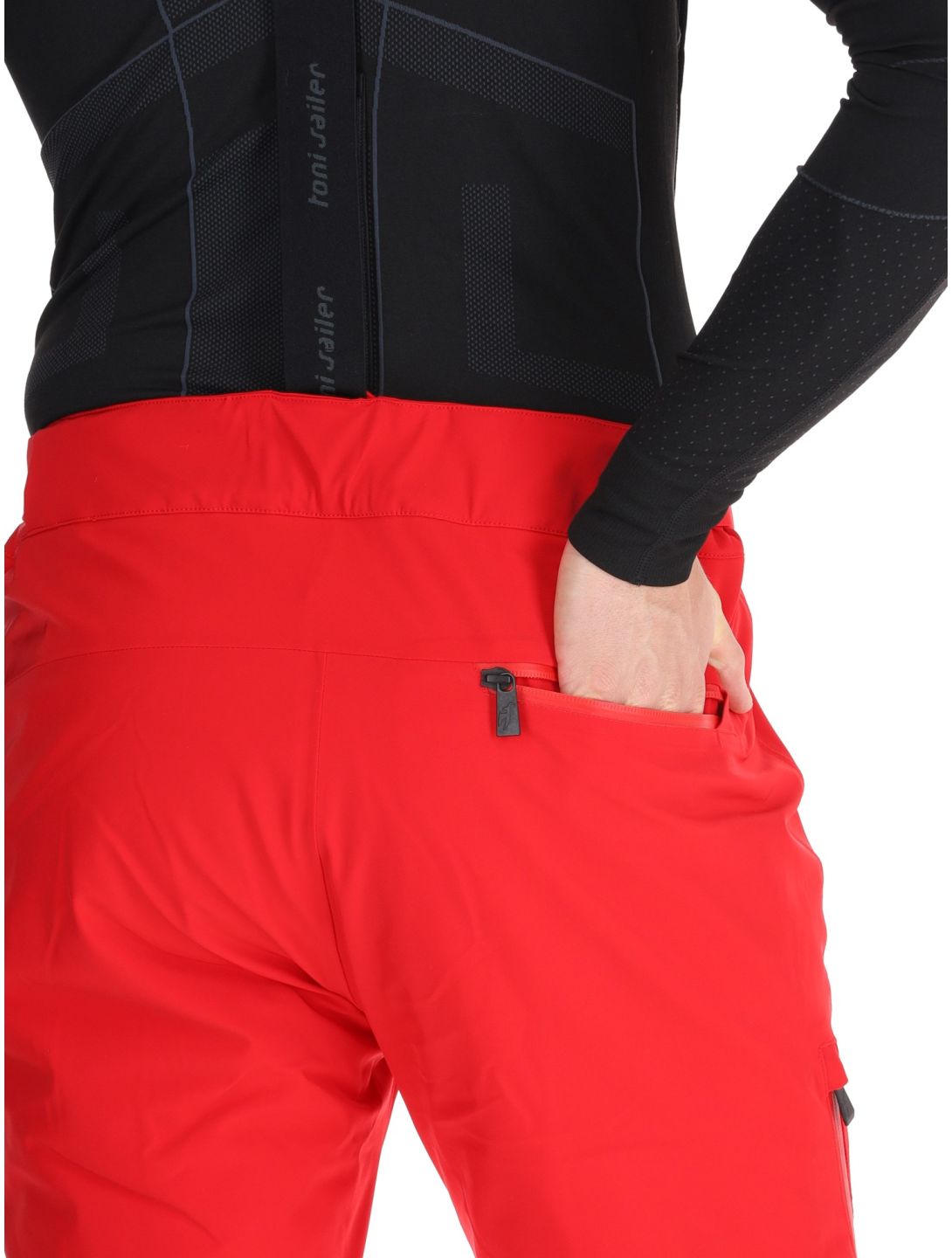 Toni Sailer, Nicky pantalon de ski hommes Signal Red rouge 