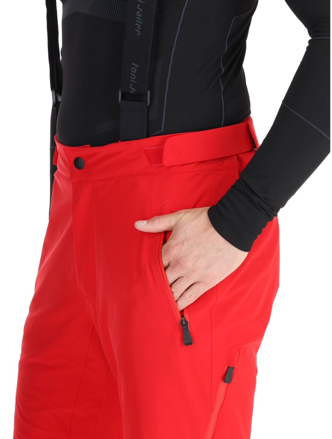 Toni Sailer, Nicky pantalon de ski hommes Signal Red rouge 