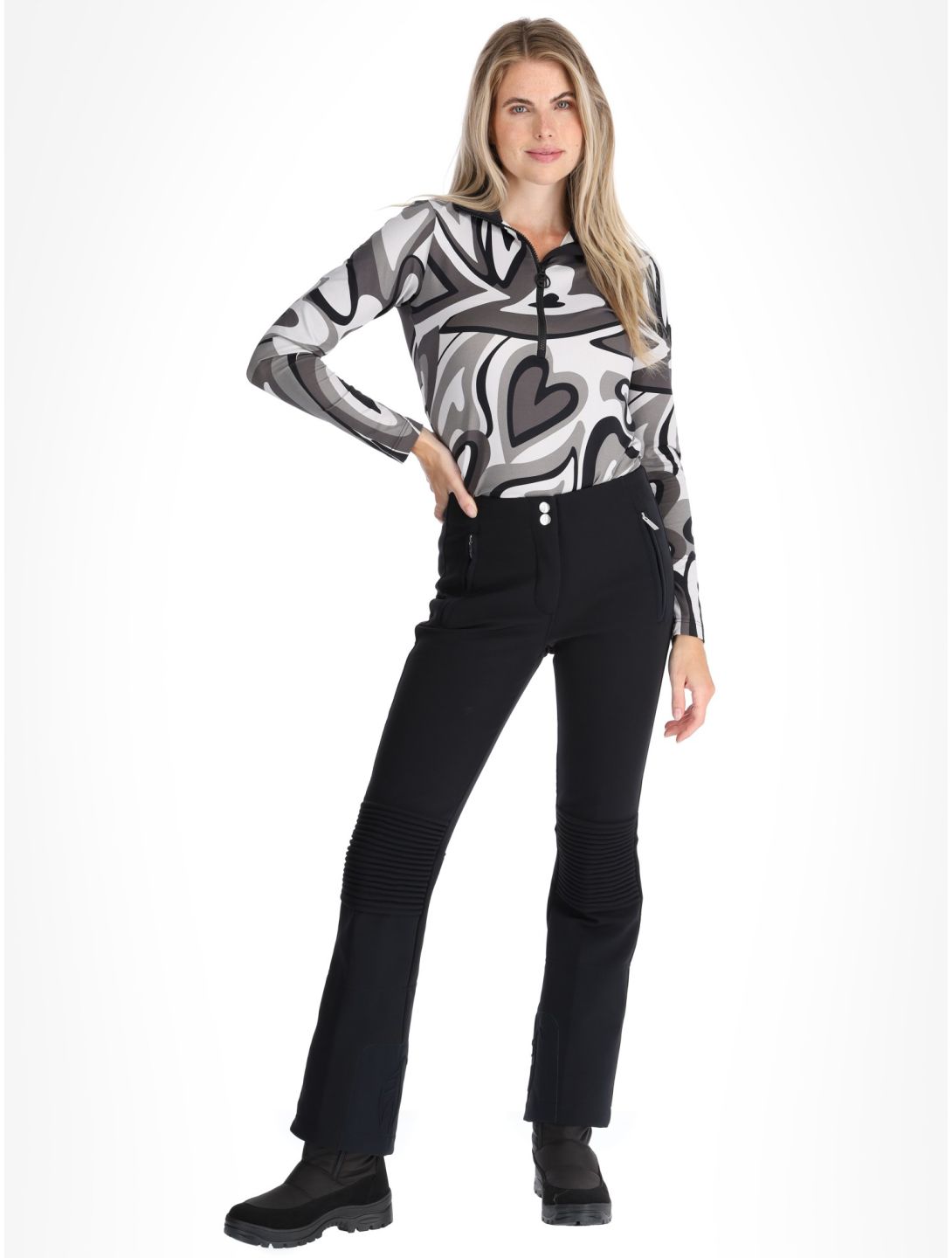 Toni Sailer, Pina pantalon de ski en softshell femmes Black noir 