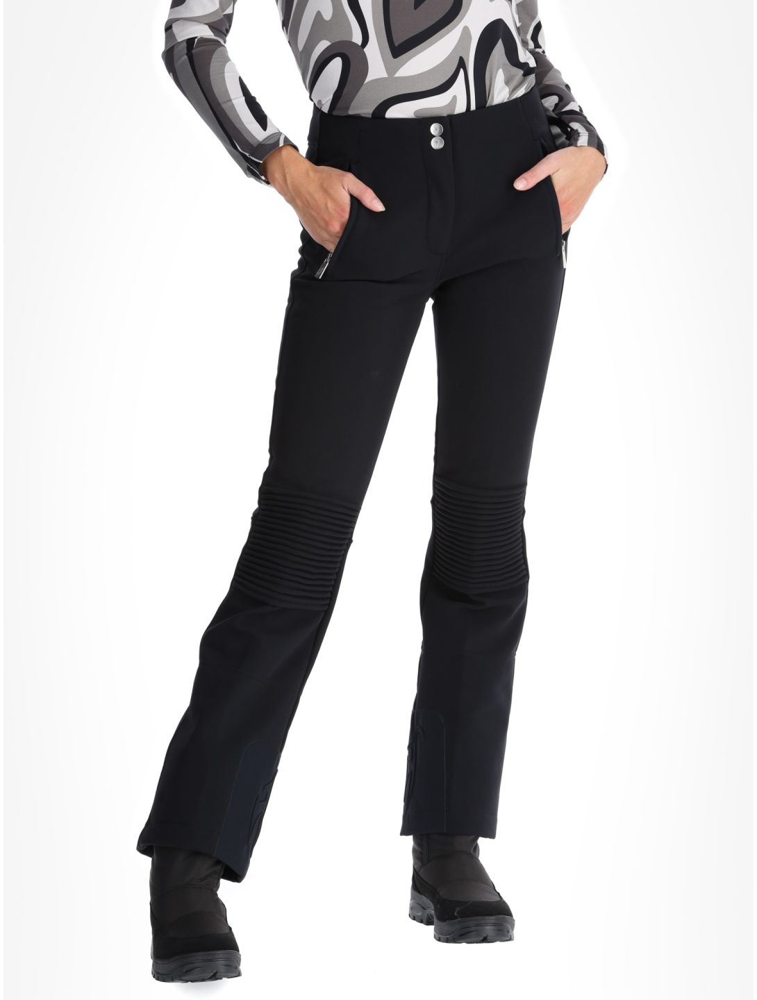 Toni Sailer, Pina pantalon de ski en softshell femmes Black noir 