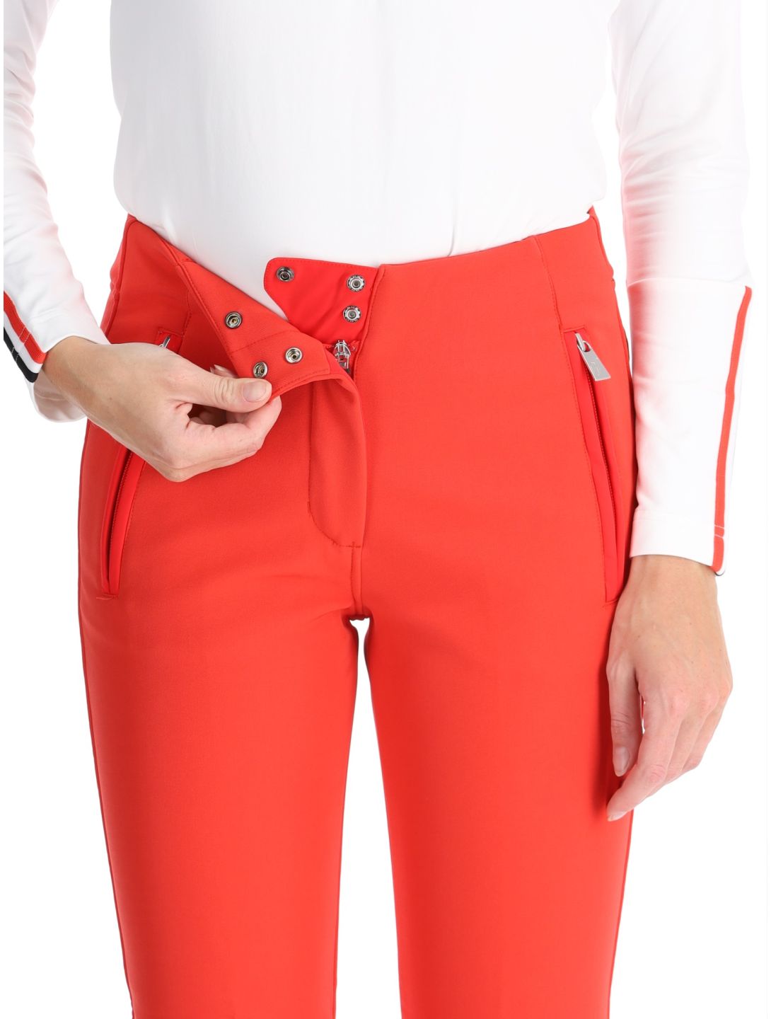 Toni Sailer, Pina pantalon de ski en softshell femmes Pink Red rouge 