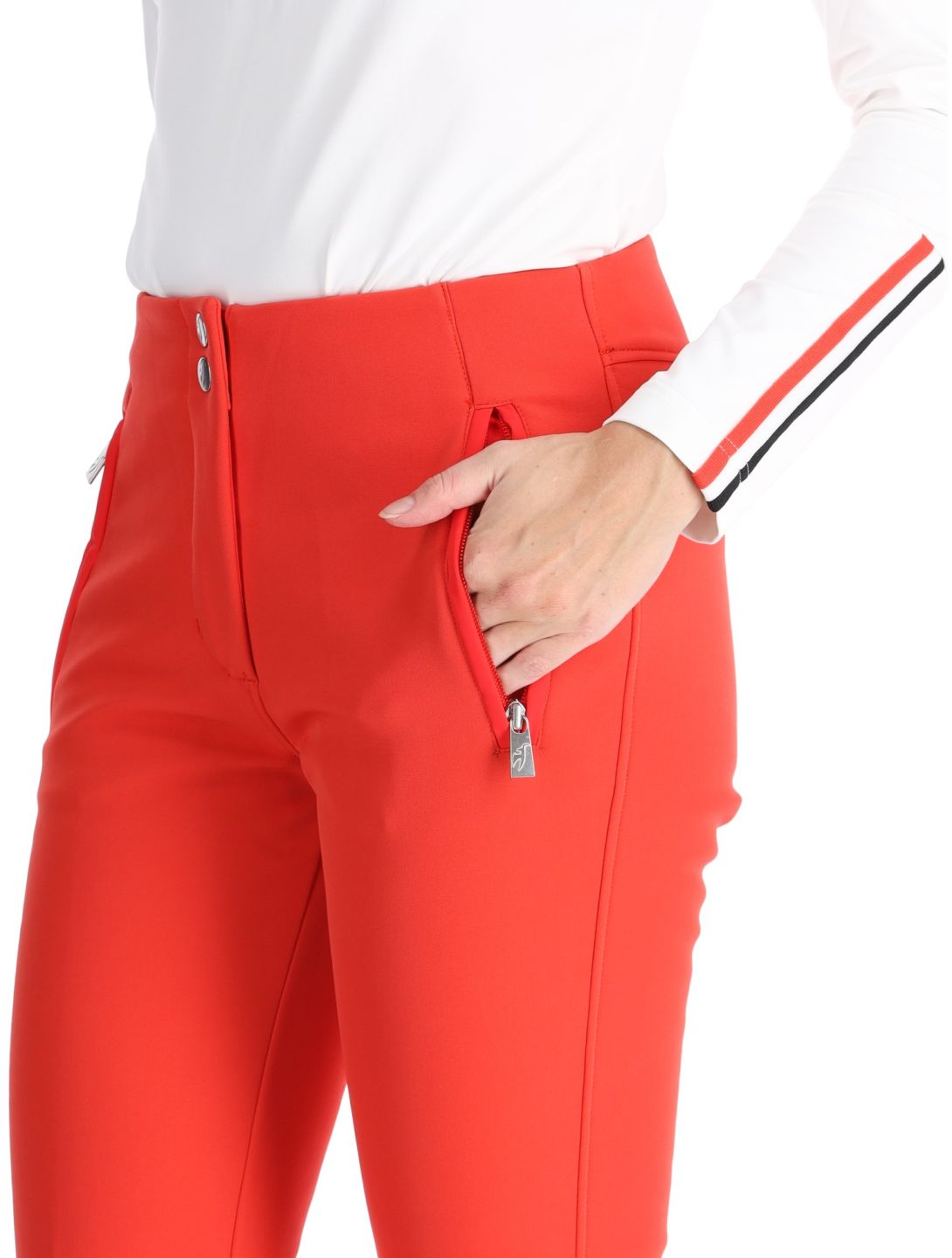 Toni Sailer, Pina pantalon de ski en softshell femmes Pink Red rouge 