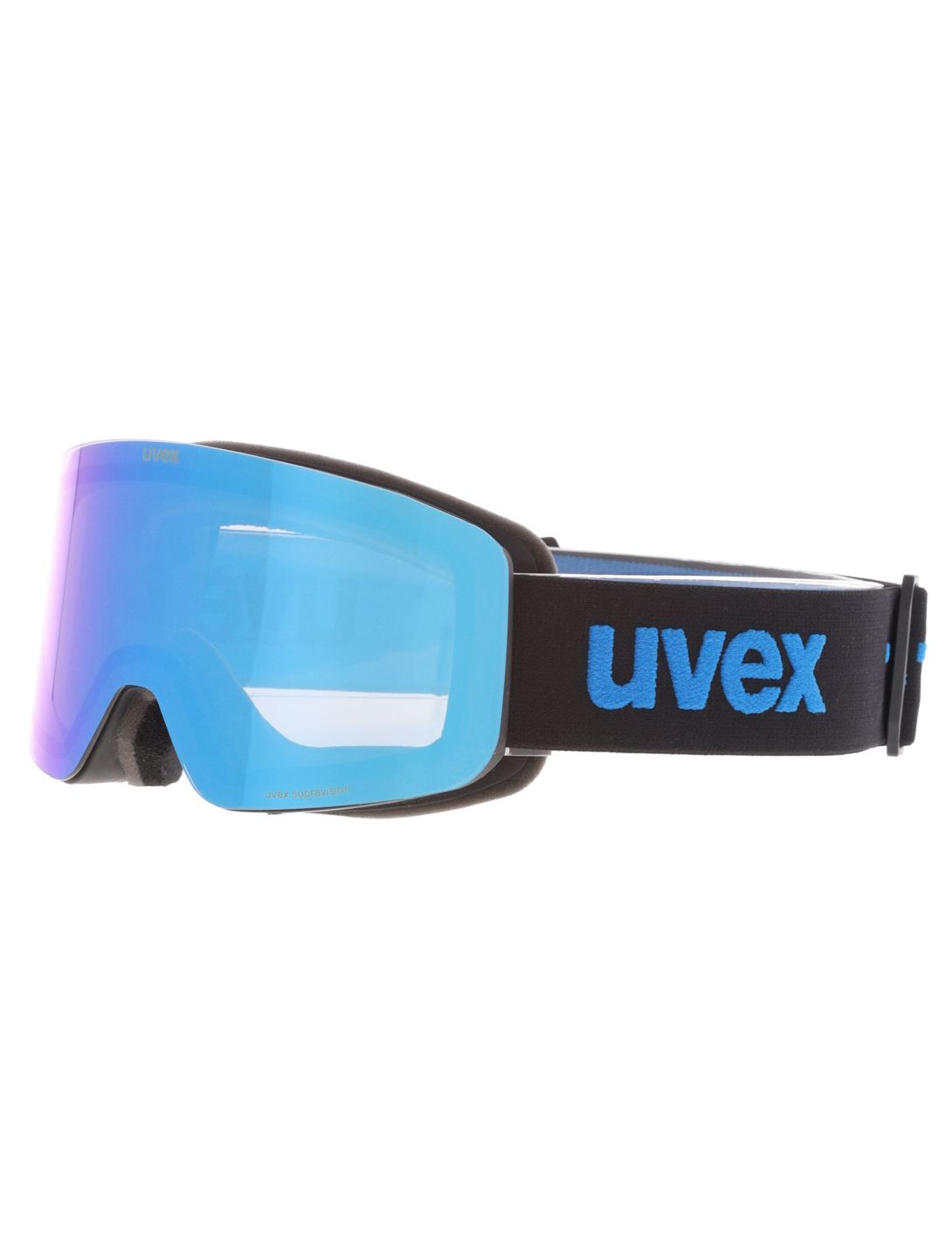 Uvex, Pwdr FM lunettes de ski enfants Black Matt / Mirror Blue bleu, noir 