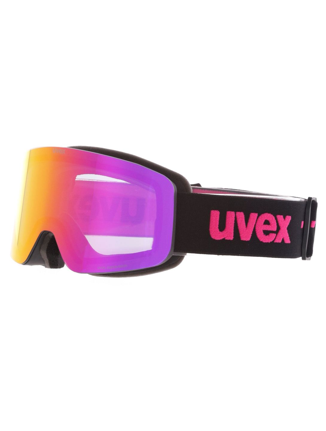 Uvex, Pwdr FM lunettes de ski enfants Black Matt / Mirror Pink noir, rose 