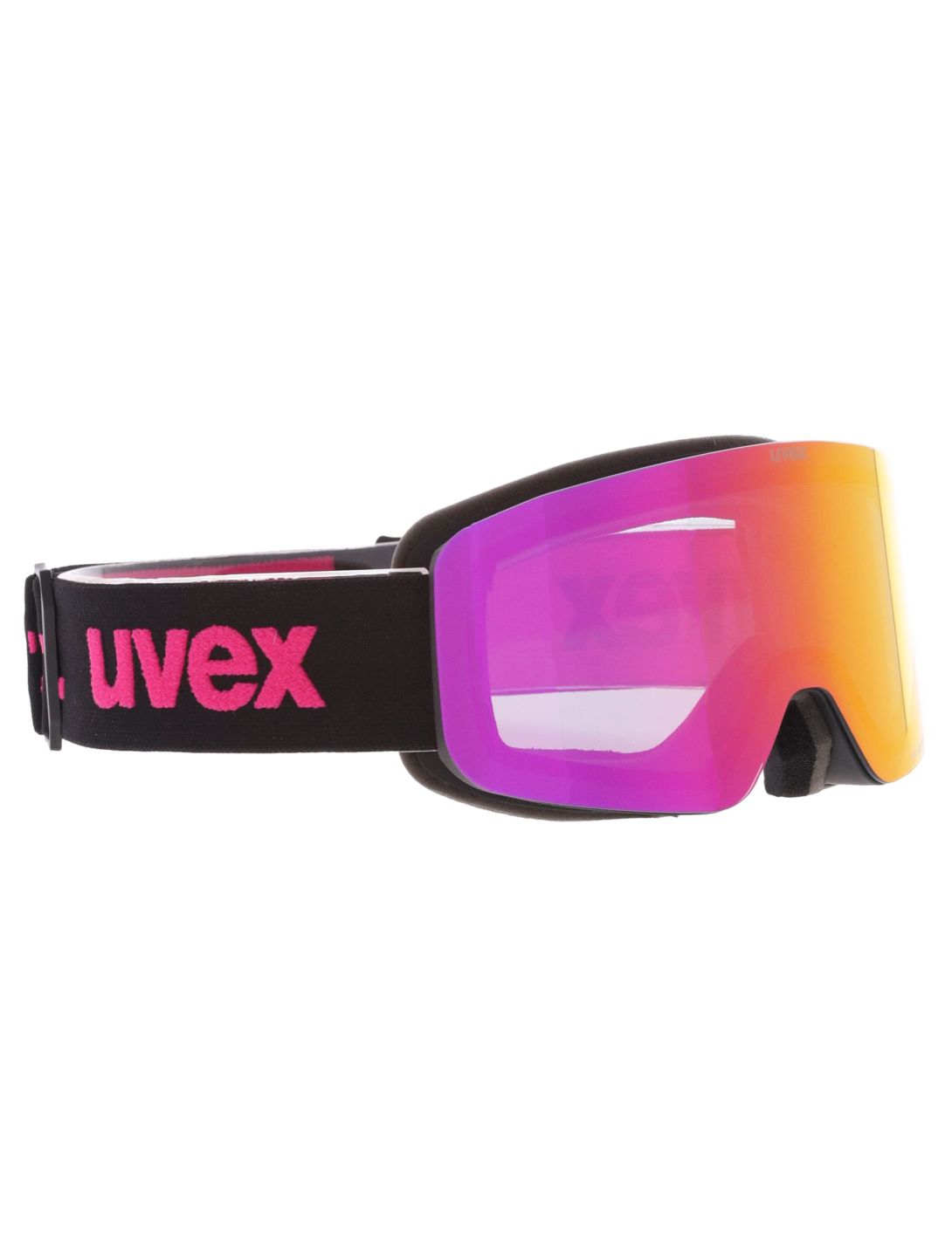 Uvex, Pwdr FM lunettes de ski enfants Black Matt / Mirror Pink noir, rose 