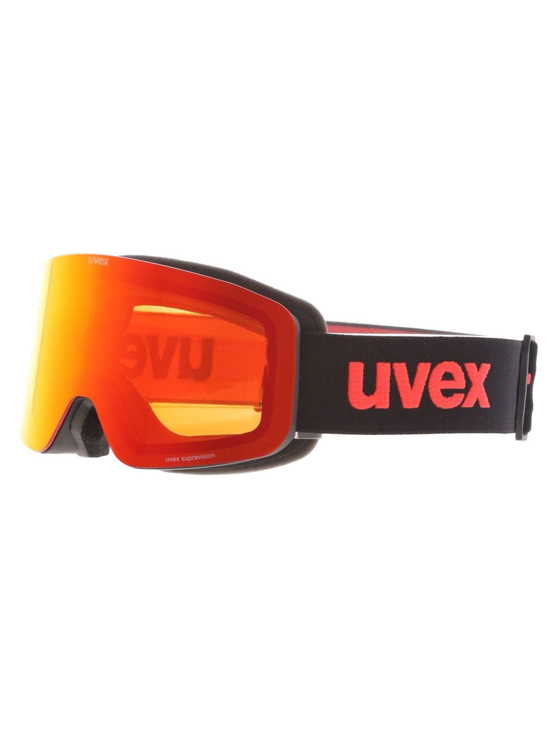 Uvex, Pwdr FM lunettes de ski enfants Black Matt / Mirror Red noir, rouge 