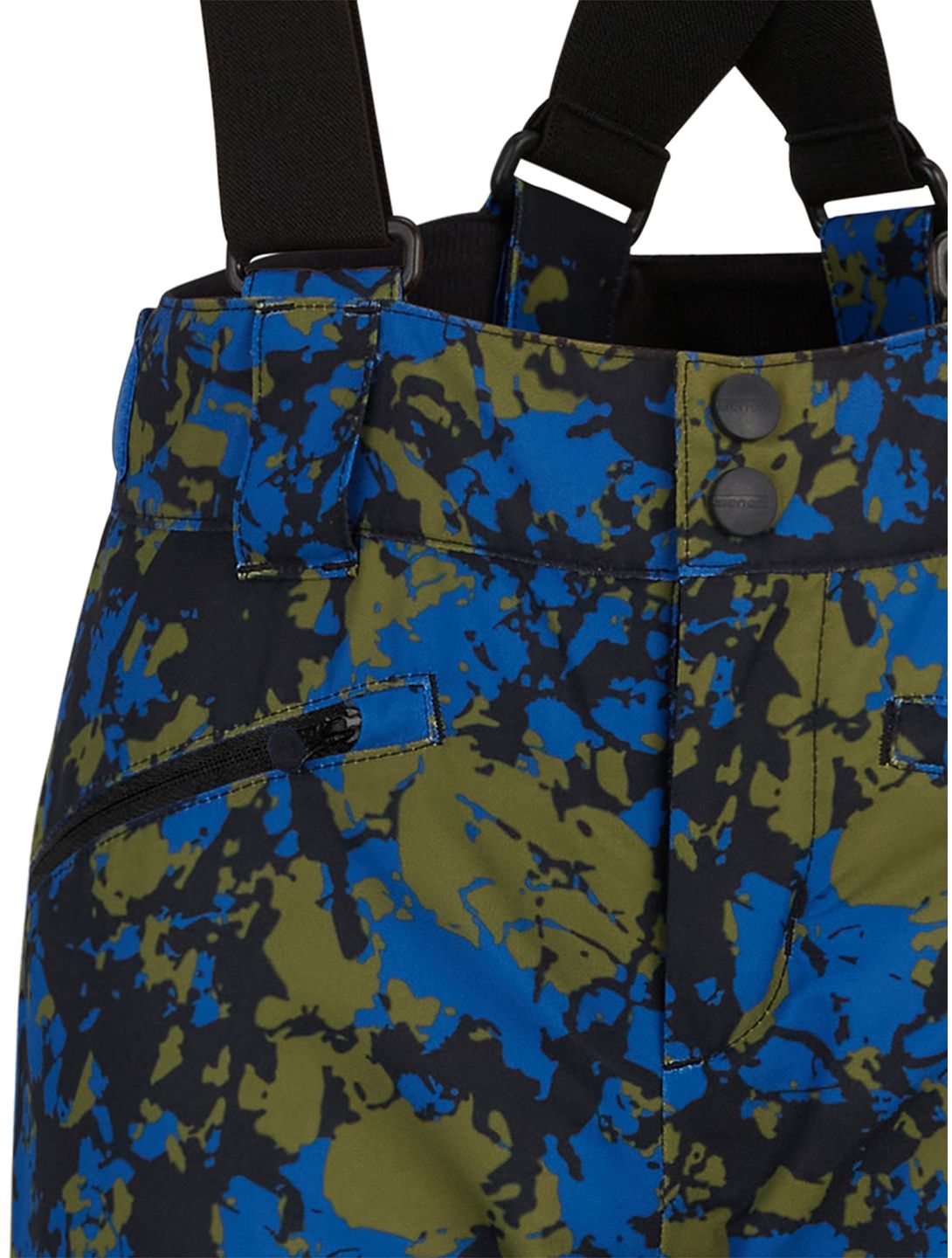 Ziener, Axi Junior pantalon de ski enfants Natural Camo bleu, noir, vert 