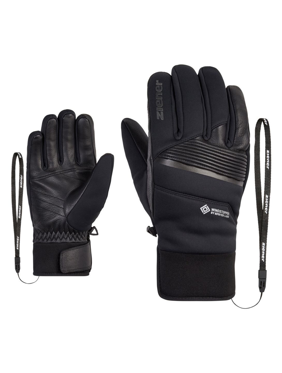 Ziener, Ganno WS gants de ski hommes Black noir 