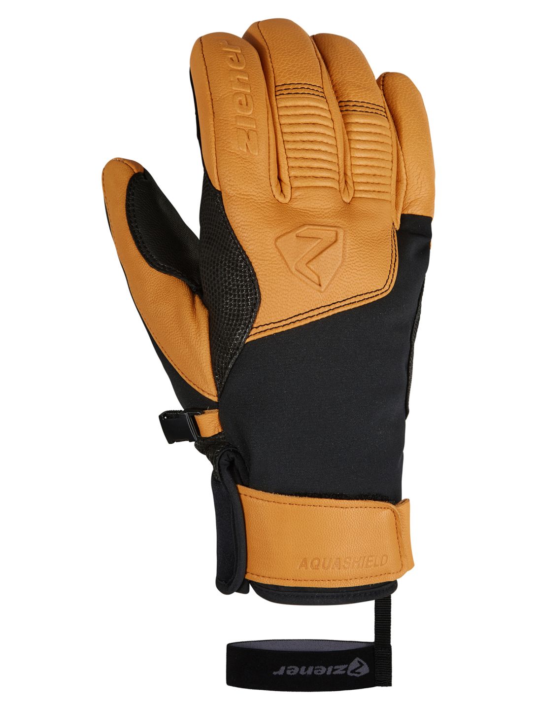 Ziener, Ganzenberg AS AW gants de ski hommes Black / Tan brun, noir 