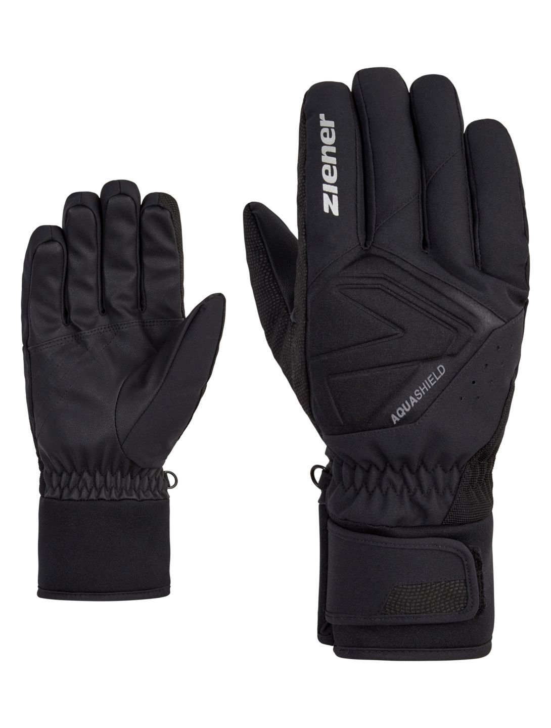 Ziener, Gatis AS® gants de ski hommes Black gris, noir 