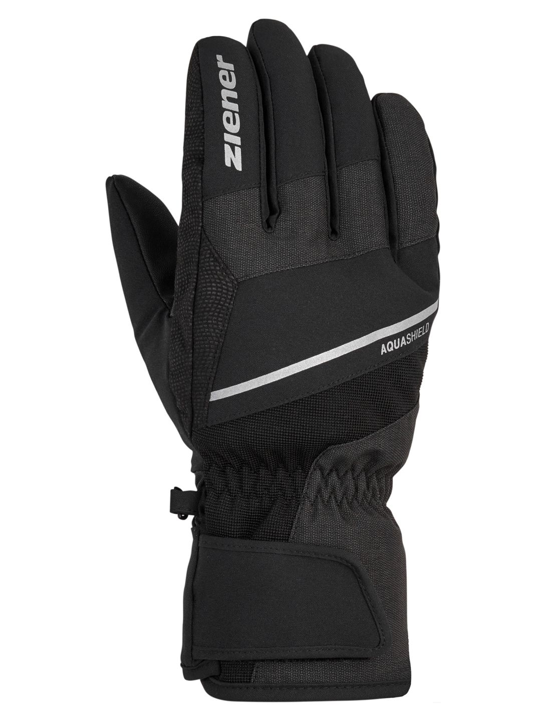 Ziener, Gezim AS® gants de ski hommes Black Tec gris, noir 