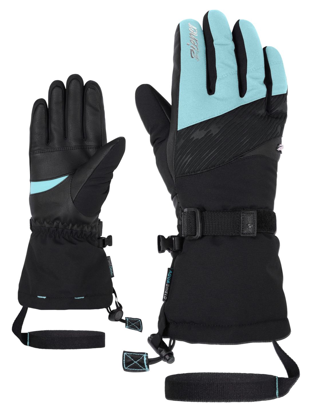 Ziener, Kalice AS® gants de ski femmes Black River Blue bleu 