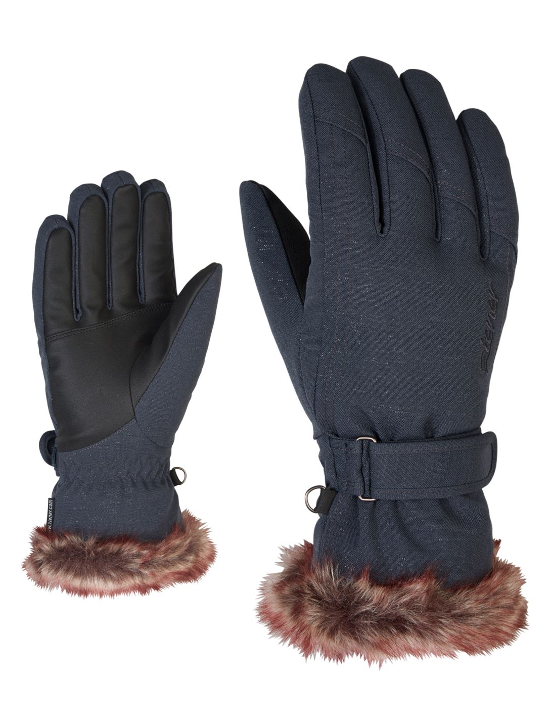 Ziener, Kim Lady gants de ski femmes Gray Ink Spark gris 