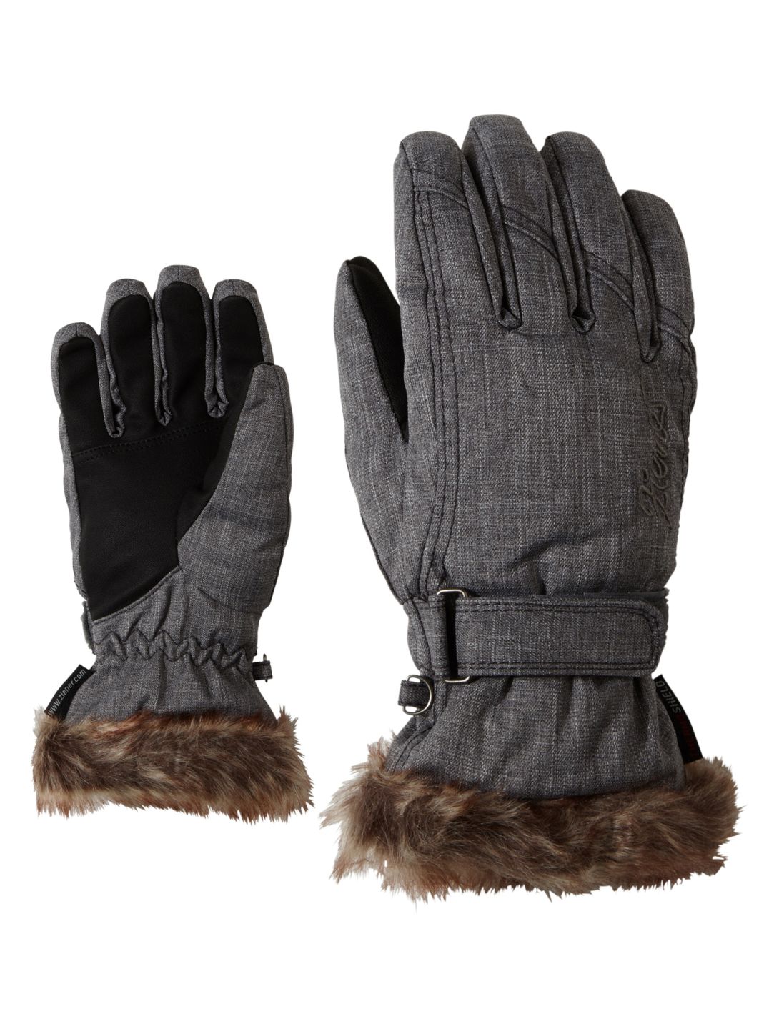 Ziener, Kim Lady gants de ski femmes Grey Melange gris 