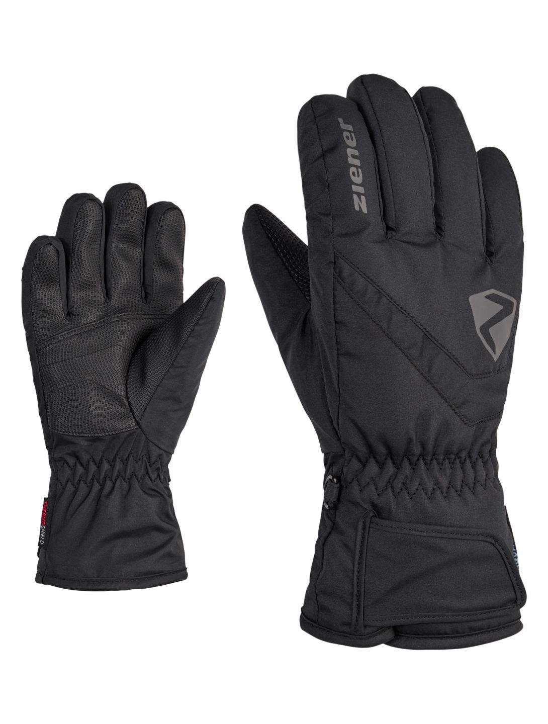 Ziener, Loriko AS gants de ski enfants Black noir 