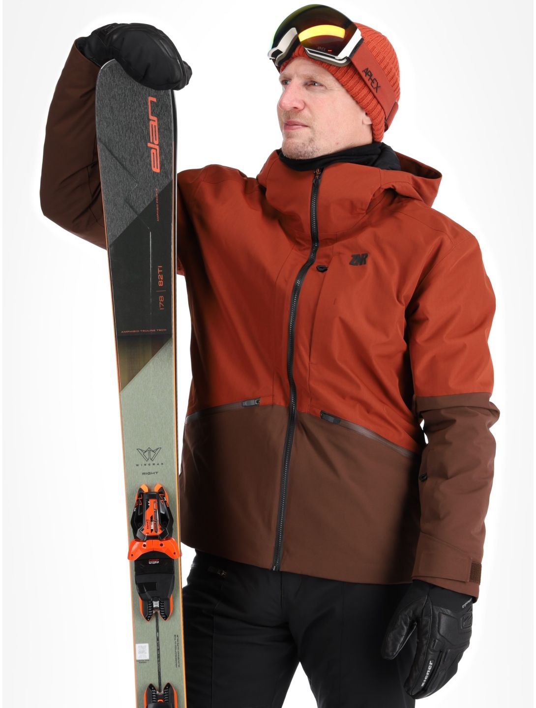 Ziener, Rikard veste de ski hommes Woody Brown brun 