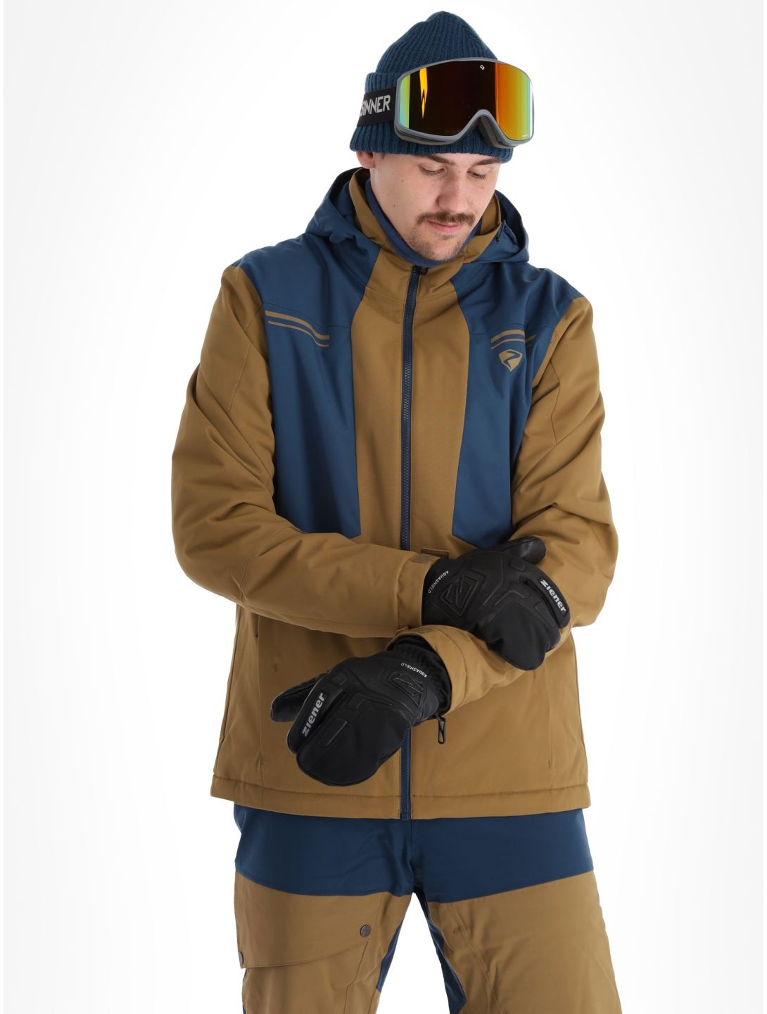 Ziener, Tafar veste de ski hommes Walnut Dob brun 