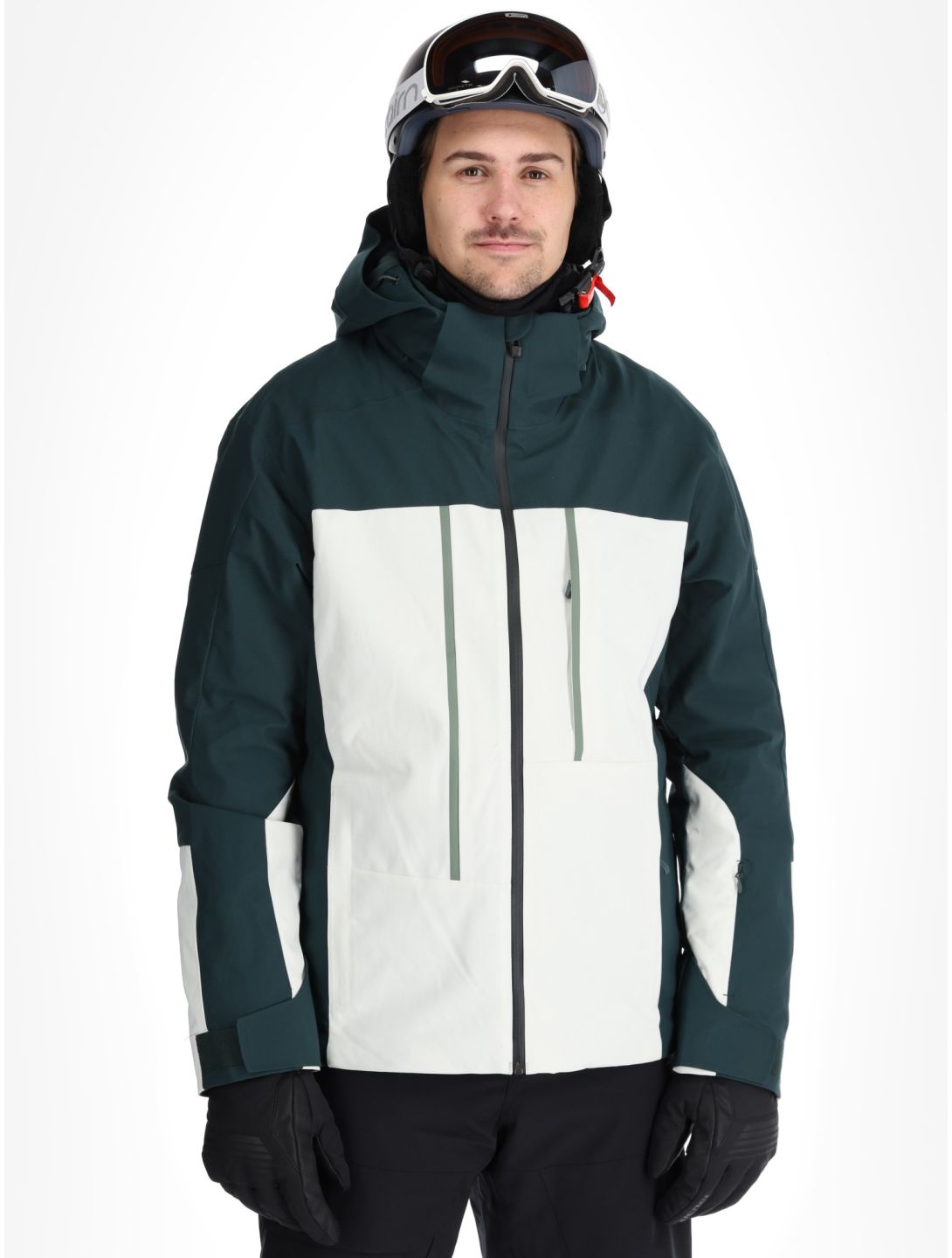 Ziener, Taponga veste de ski hommes Dark Jungle blanc, vert 