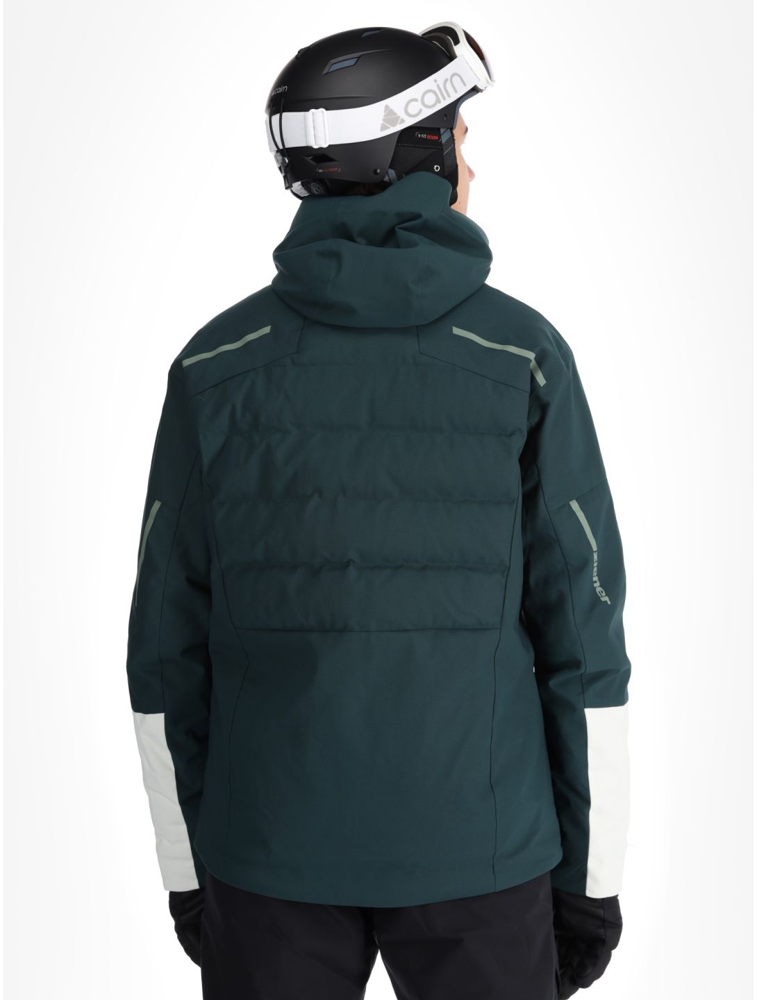 Ziener, Taponga veste de ski hommes Dark Jungle blanc, vert 