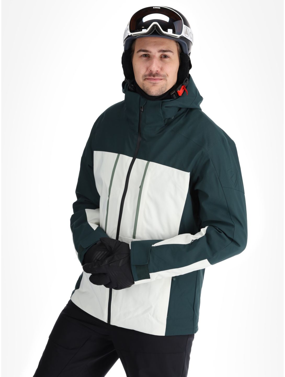 Ziener, Taponga veste de ski hommes Dark Jungle blanc, vert 