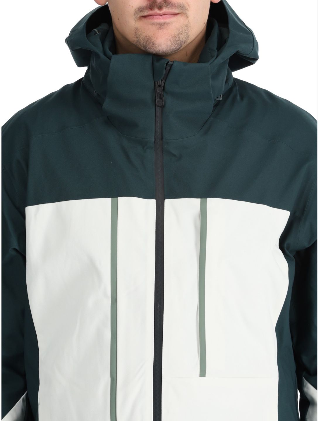 Ziener, Taponga veste de ski hommes Dark Jungle blanc, vert 