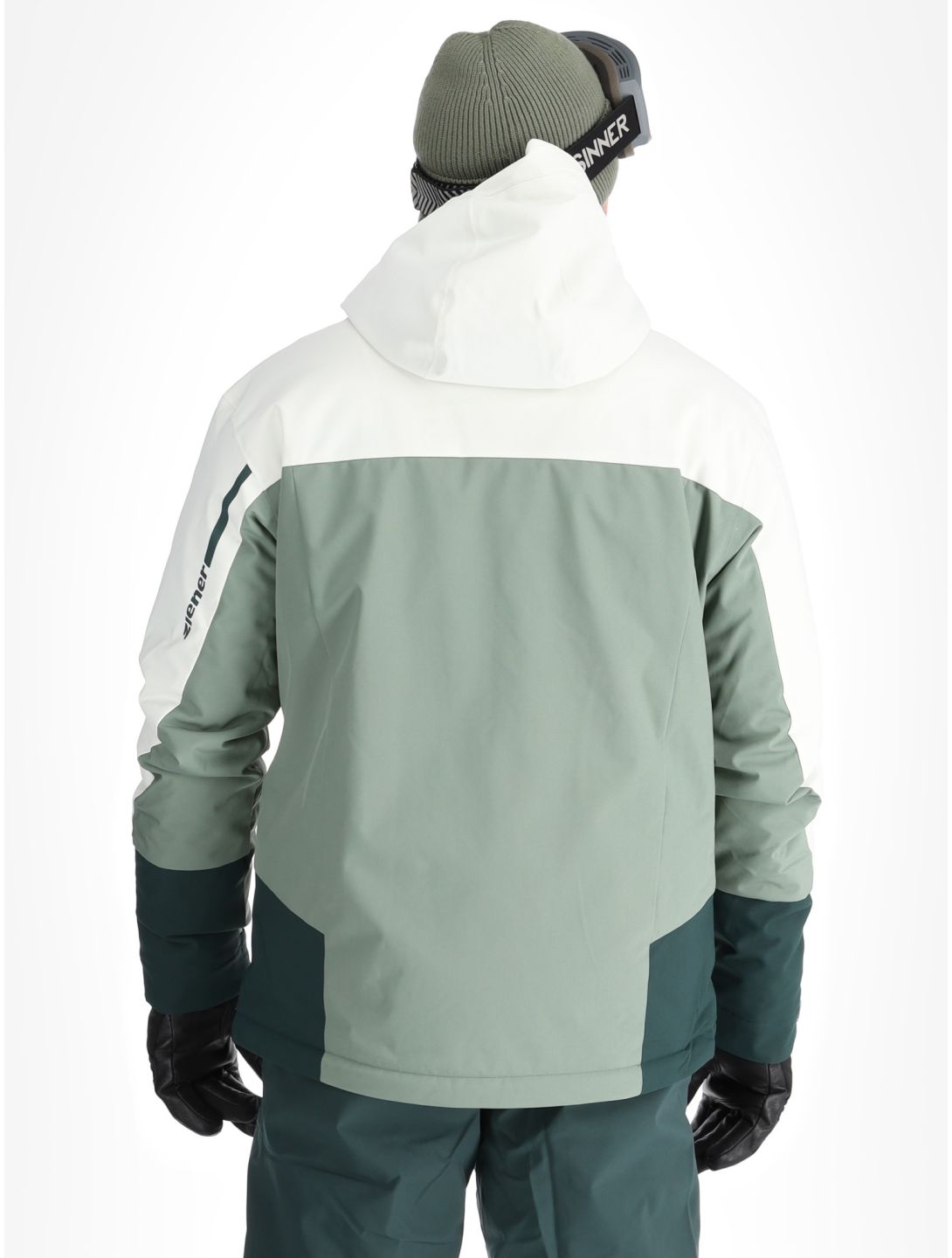 Ziener, Timbarra veste de ski hommes Dark Jungle blanc, vert 