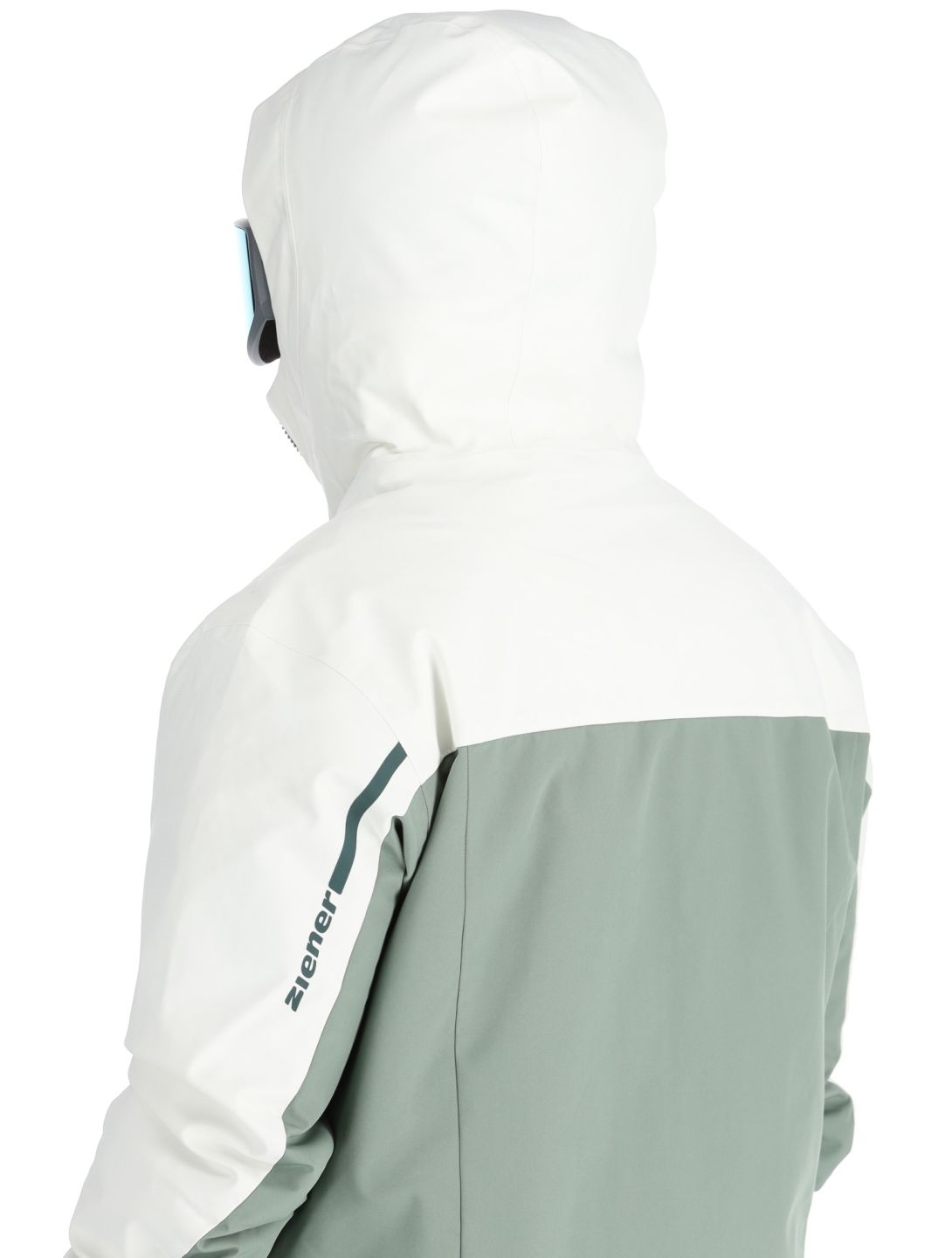 Ziener, Timbarra veste de ski hommes Dark Jungle blanc, vert 