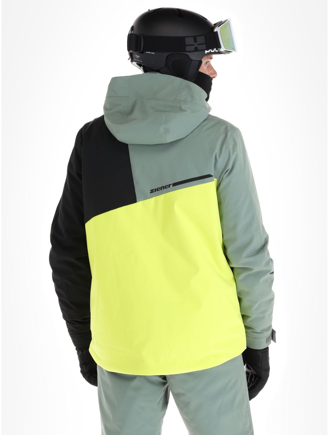 Ziener, Timpa veste de ski hommes Bitter Lemon jaune, noir, vert 