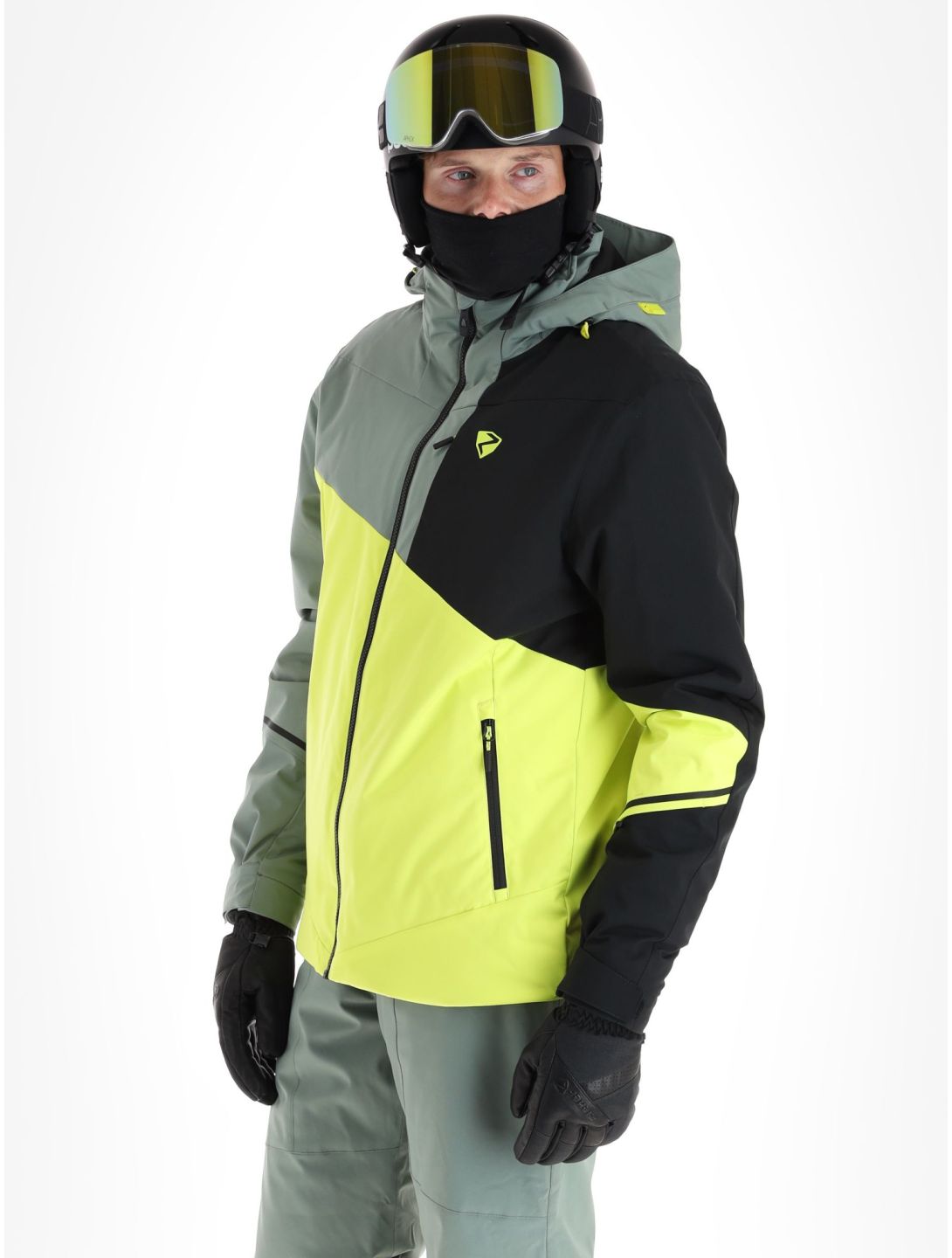 Ziener, Timpa veste de ski hommes Bitter Lemon jaune, noir, vert 