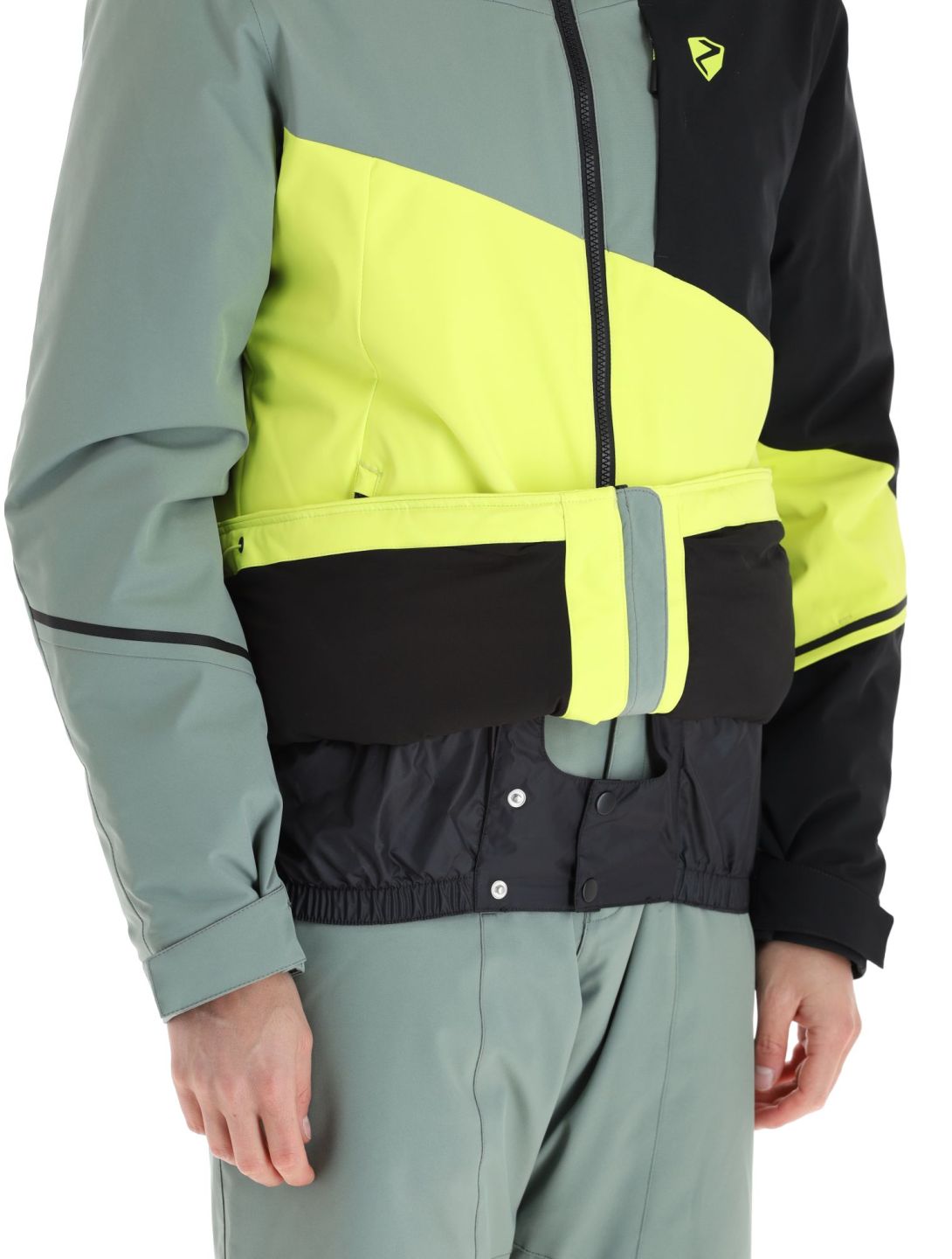 Ziener, Timpa veste de ski hommes Bitter Lemon jaune, noir, vert 