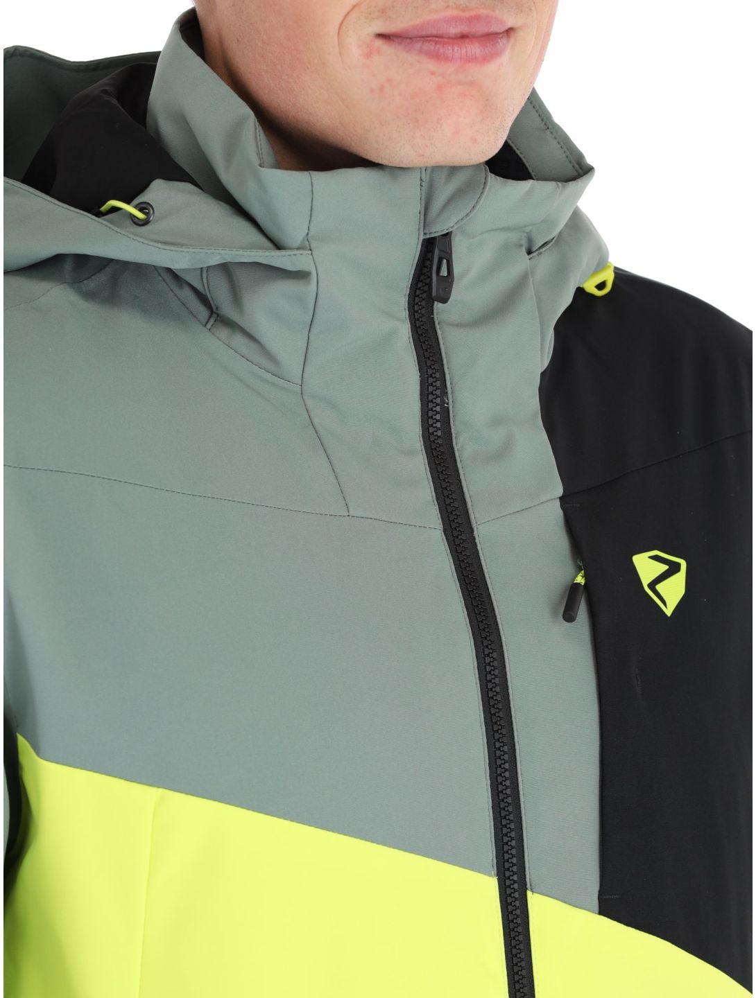 Ziener, Timpa veste de ski hommes Bitter Lemon jaune, noir, vert 