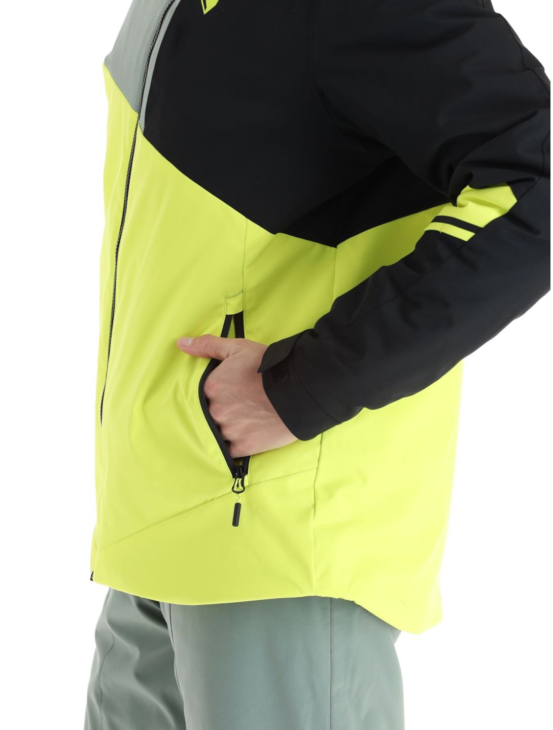 Ziener, Timpa veste de ski hommes Bitter Lemon jaune, noir, vert 